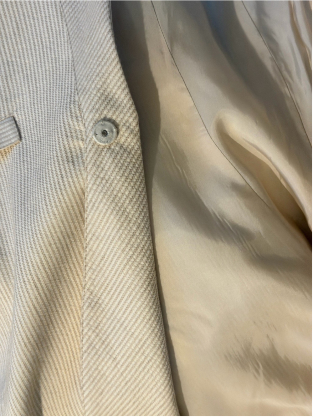 Lafayette 148 New York Pinstripe Beige/White Women’s Pant Suit Size 4 Reg $899 - Picture 6 of 16